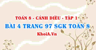 Bài 4 trang 97 SGK Toán 8 tập 1 Cánh Diều